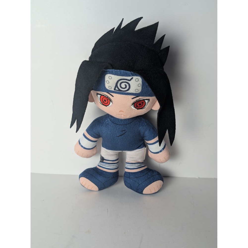 Naruto Sasuke Uchiha Plush 12 inch Viz Media Anime Figure Blue Outfit Sharingan